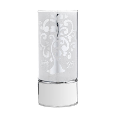 Bagutta Lampada LED in Vetro Albero con Cuori 25° Anniversario Batterie Incluse 9x20 cm