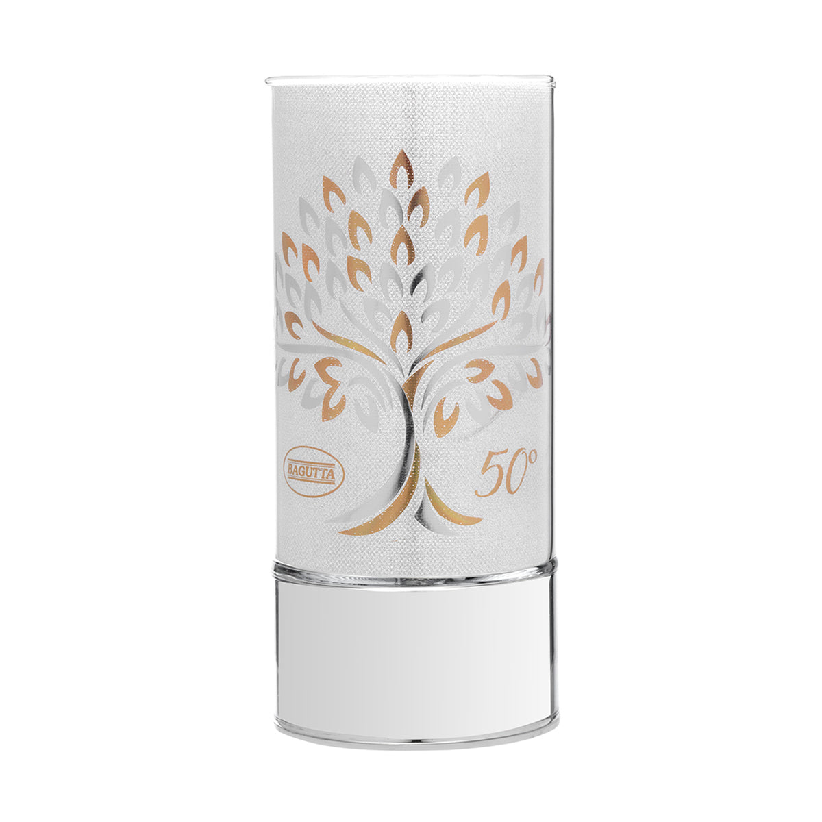 Bagutta Lampada LED in Vetro Albero con Spighe 50° Anniversario Batterie Incluse 9x20 cm