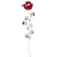 Bagutta Rosa Silver Plated Rossa con Bordo Argentato e Astuccio Regalo 39 cm