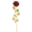 Bagutta Rosa Silver Plated Rossa con Bordo Dorato e Astuccio Regalo 39 cm