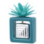 Bagutta Profumatore per Ambienti Quadrato Azzurro e Argentato con Dalia Azzurra 10x16 cm