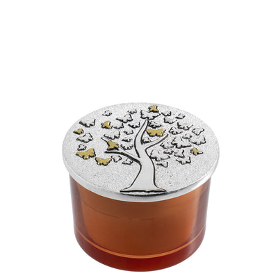 Bagutta Candela Profumata Orange Blossom Tonda Albero Argentato 7,5x5,5 cm 70 g