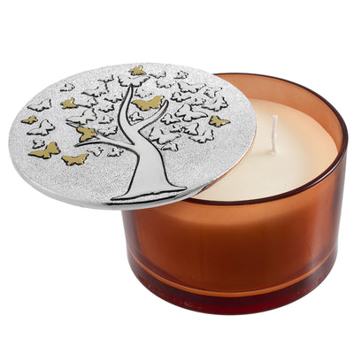 Bagutta Candela Profumata Orange Blossom Tonda Albero Argentato 7,5x5,5 cm 70 g