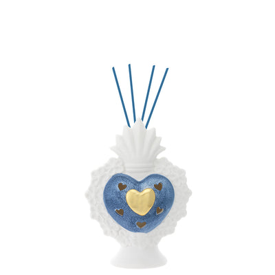 Bagutta Sacro Cuore Profumatore per Ambienti LED Bianco e Blu 19 cm Fragranza Inclusa