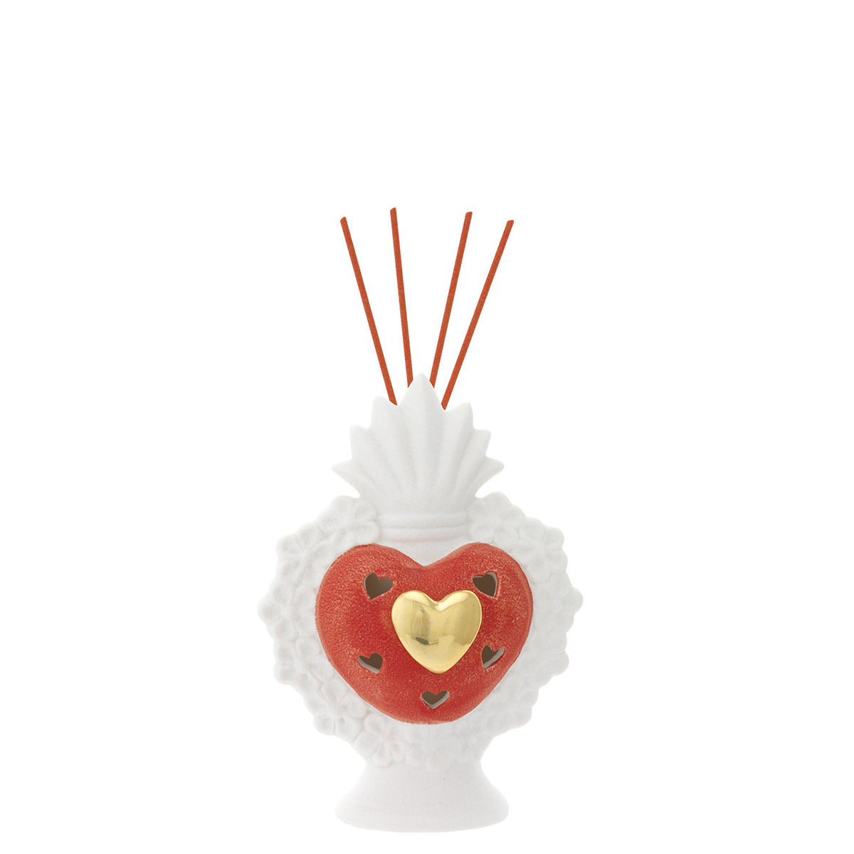 Bagutta Sacro Cuore Profumatore per Ambienti LED Bianco e Rosso 19 cm Fragranza Inclusa