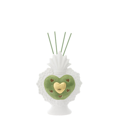Bagutta Sacro Cuore Profumatore per Ambienti LED Bianco e Verde 19 cm Fragranza Inclusa