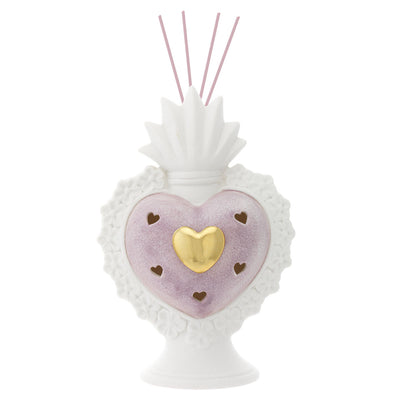 Bagutta Sacro Cuore Profumatore per Ambienti LED Bianco e Rosa 23 cm Fragranza Inclusa