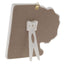 Bagutta Termometro Decorativo da Tavolo Rettangolare Albero con Farfalle 7x12,5 cm