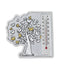 Bagutta Termometro Decorativo da Tavolo Sagomato Albero con Farfalle 10,5x10,5 cm