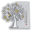 Bagutta Termometro Decorativo da Tavolo Sagomato Albero con Farfalle 15x15 cm