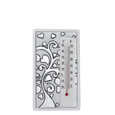 Bagutta Termometro Decorativo da Tavolo Rettangolare Albero con Cuori 7x12,5 cm