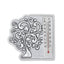 Bagutta Termometro Decorativo da Tavolo Sagomato Albero con Cuori 10,5x10,5 cm