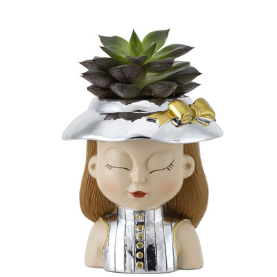 Bagutta Ville Lumière Piantina Naturale Assortita Donna con Cappello 12 cm