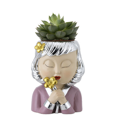 Bagutta Ville Lumière Piantina Naturale Assortita Donna con Fiore 12 cm