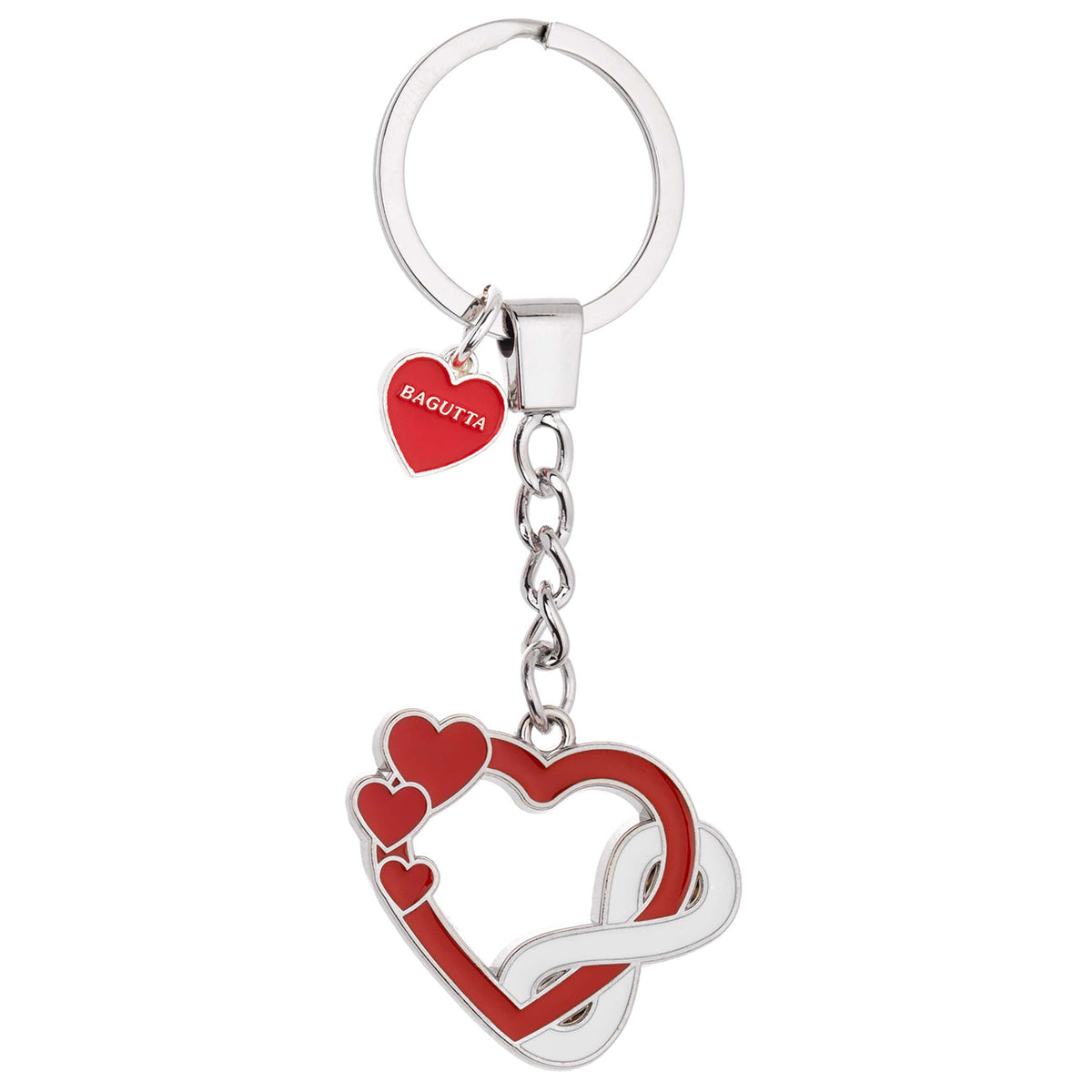 Bagutta Infinity Love Portachiavi Cuore Aperto con Piccoli Cuori 11 cm