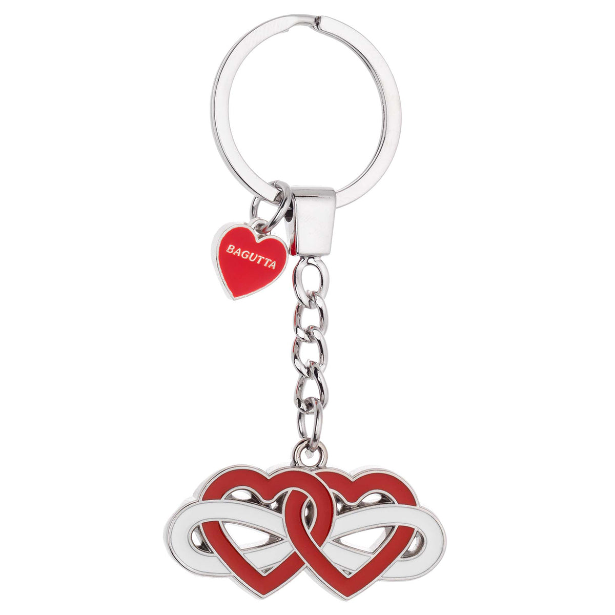 Bagutta Infinity Love Portachiavi Cuori Intrecciati Orizzontali 11 cm