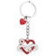 Bagutta Infinity Love Portachiavi Cuore con Margherite Laterali 11 cm