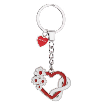 Bagutta Infinity Love Portachiavi Cuore con Bouquet di Margherite 11 cm