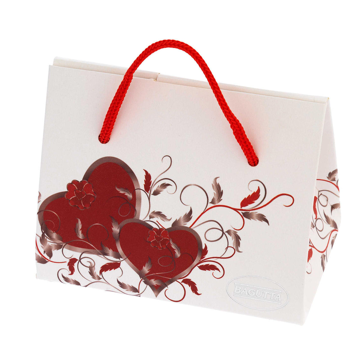 Bagutta Portachiavi Cuore Classico Rosa con Pendente Tondo 8,5 cm