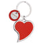 Bagutta Portachiavi Cuore Asimmetrico Rosso con Pendente Tondo 8,5 cm