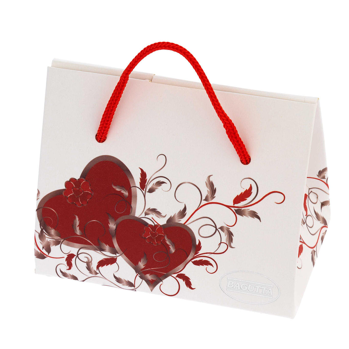 Bagutta Portachiavi Cuore Classico Rosa con Fiocco e Pendente Tondo 11 cm