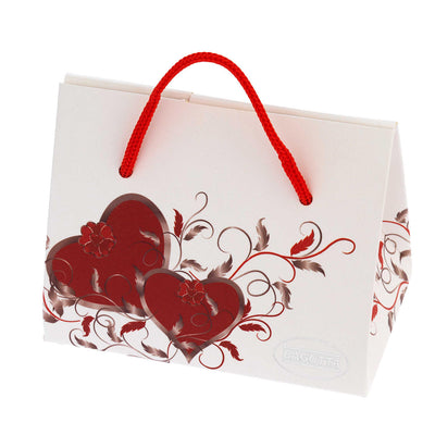 Bagutta Portachiavi Cuore Classico Rosa con Fiocco e Pendente Tondo 11 cm