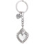 Bagutta Portachiavi in Metallo Sacro Cuore Classico con Cornice Intrecciata Argento 11 cm