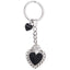 Bagutta Portachiavi in Metallo Sacro Cuore Classico con Cornice Intrecciata Nero 11 cm