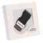 Bagutta Fermasoldi con Fascetta Testurizzata Nera 6x3 cm