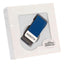 Bagutta Fermasoldi con Fascetta Testurizzata Blu 6x3 cm
