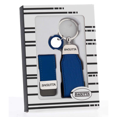 Bagutta Set Regalo Portachiavi e Fermasoldi Blu 9x14 cm