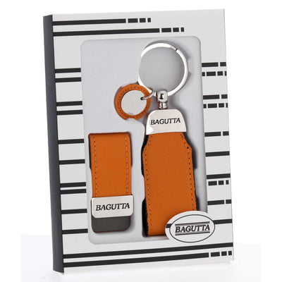 Bagutta Set Regalo Portachiavi e Fermasoldi Arancione 9x14 cm
