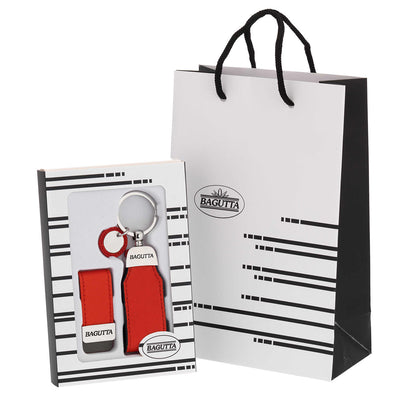 Bagutta Set Regalo Portachiavi e Fermasoldi Rosso 9x14 cm