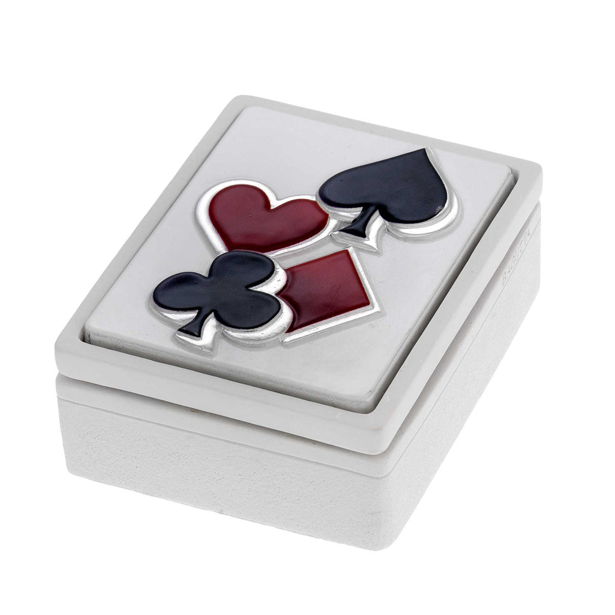 Bagutta Scatola Bianca con Mazzo di Carte Blu Semi Bianchi 8,5x10,5 cm