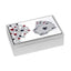 Bagutta Scatola Bianca con 2 Mazzi di Carte Albero dei Semi Argentato 10,5x16 cm
