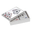 Bagutta Scatola Bianca con 2 Mazzi di Carte Semi Argentati 10,5x16 cm