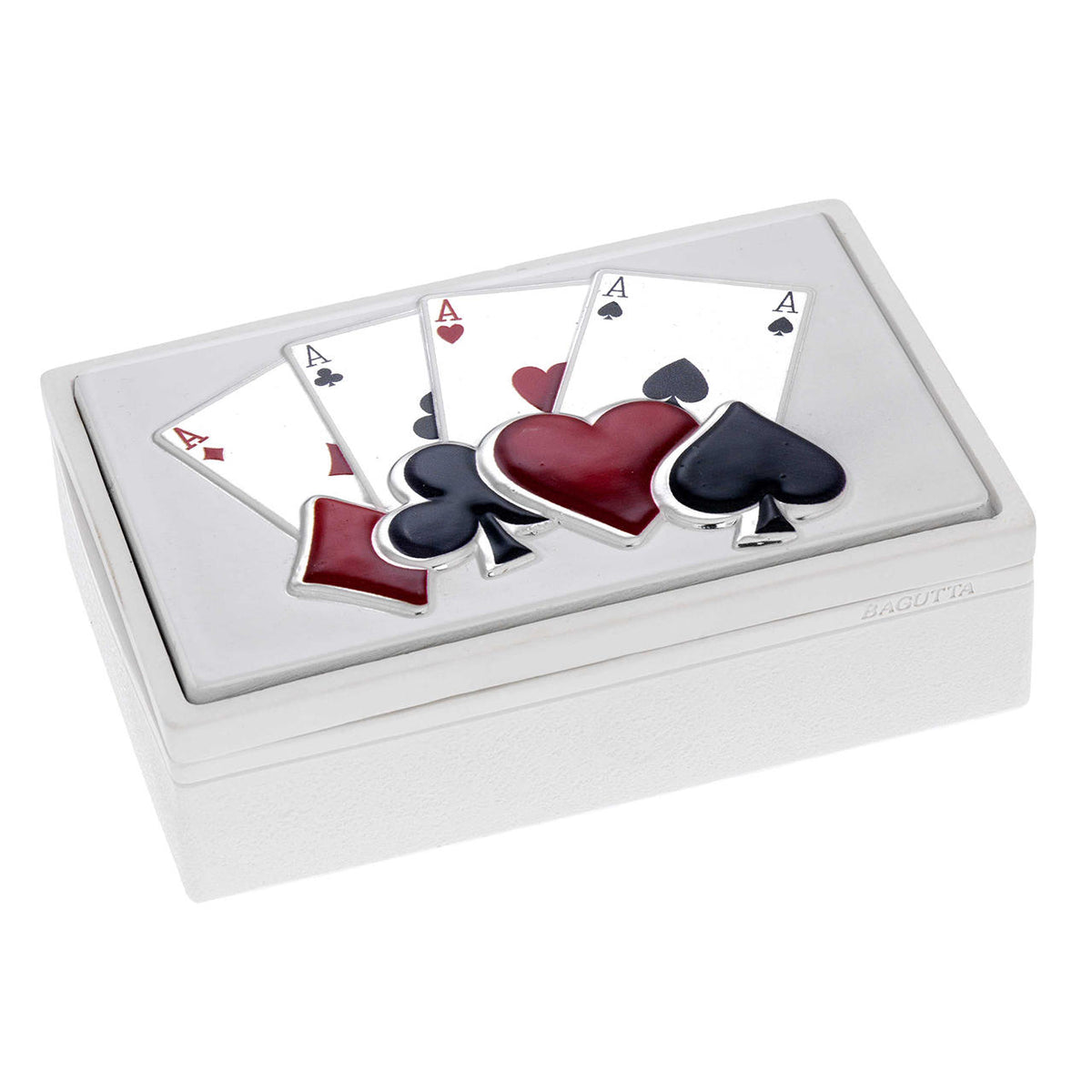 Bagutta Scatola Bianca con 2 Mazzi di Carte Semi Bianchi 10,5x16 cm