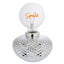 Bagutta Lampada LED Sfera Nido d’Ape con Scritta Smile Batterie Incluse 12x18 cm