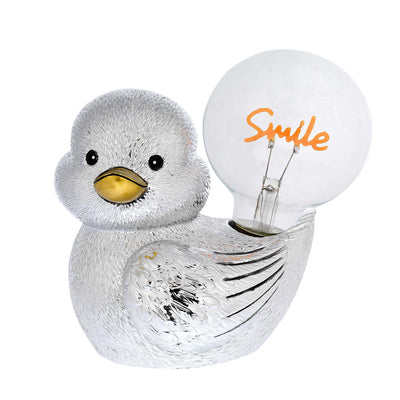 Bagutta Lampada LED Decorativa Papera con Scritta Smile Batterie Incluse 13x12 cm
