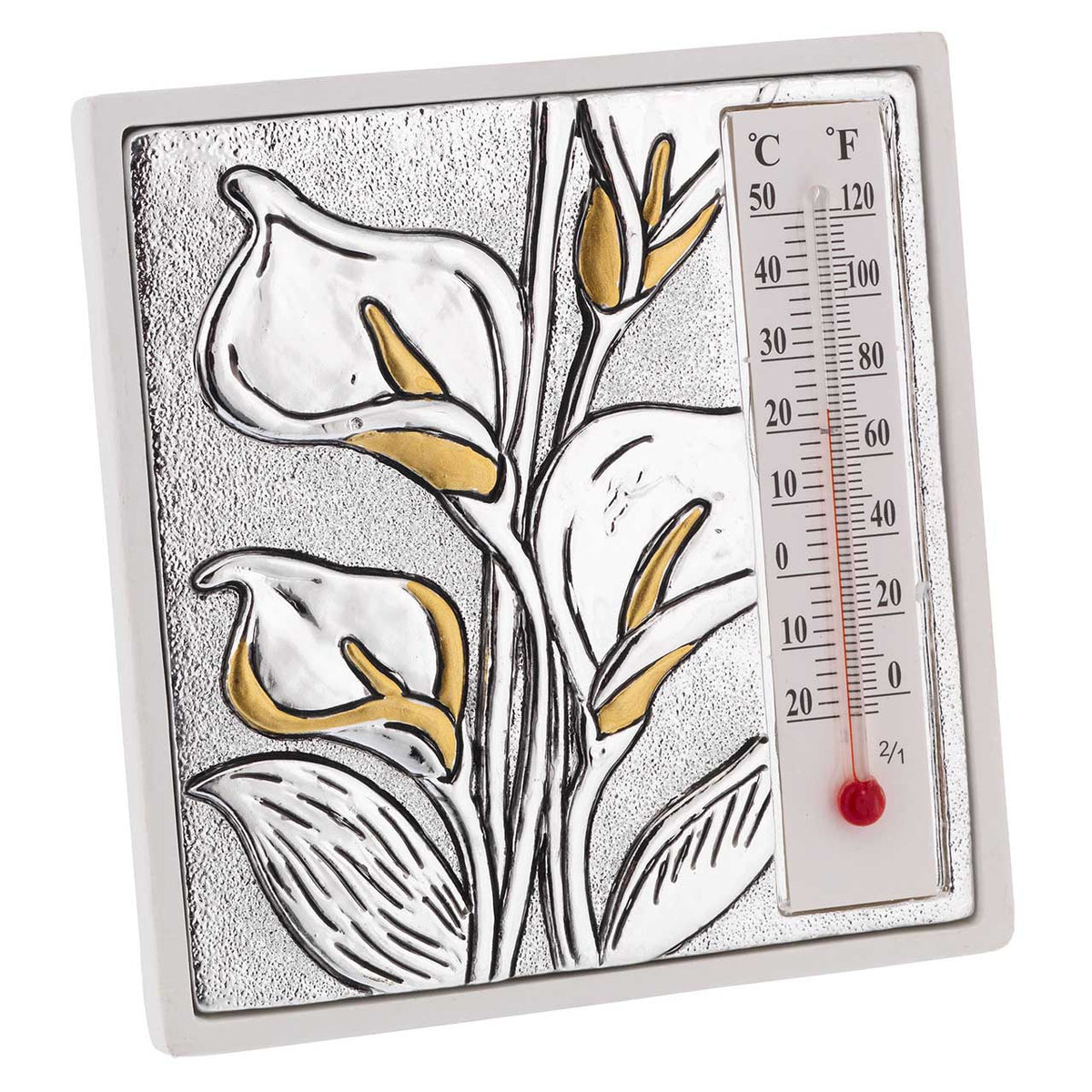Bagutta Termometro Decorativo da Tavolo Quadrato con Calle 11x11 cm