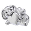 Bagutta I Teneroni Statuina Argentata Elefante con Cuori 7x4x5 cm