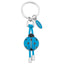 Bagutta Portachiavi Coccinella Silver Plated con Asola in Silicone Azzurra 12 cm