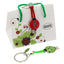 Bagutta Portachiavi Coccinella Silver Plated con Asola in Silicone Azzurra 12 cm