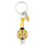 Bagutta Portachiavi Coccinella Silver Plated con Asola in Silicone Gialla 12 cm
