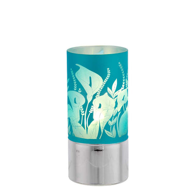 Bagutta Lampada LED in Vetro Decoro Calle Fondo Azzurro Batterie Incluse 7x15 cm