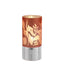 Bagutta Lampada LED in Vetro Decoro Calle Fondo Rosa Batterie Incluse 7x15 cm