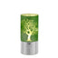 Bagutta Lampada LED in Vetro Decoro Albero Fondo Verde Batterie Incluse 7x15 cm