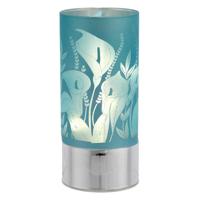Bagutta Lampada LED in Vetro Decoro Calle Fondo Azzurro Batterie Incluse 9x20 cm