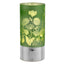 Bagutta Lampada LED in Vetro Decoro Fiori Fondo Verde Batterie Incluse 9x20 cm