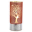 Bagutta Lampada LED in Vetro Decoro Albero Fondo Rosa Batterie Incluse 9x20 cm